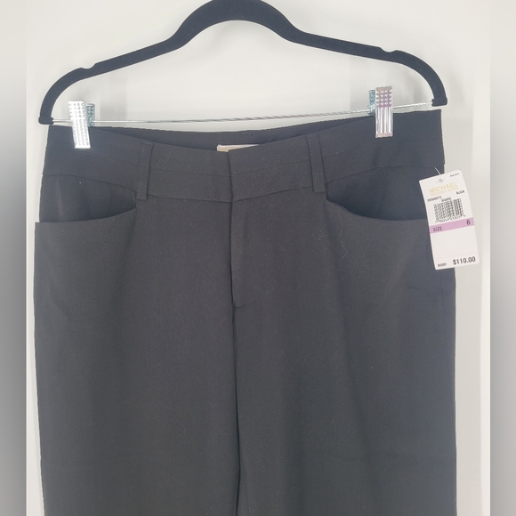 Michael Kors black trouser pants Size 6 New Straight Legs - Picture 3 of 4